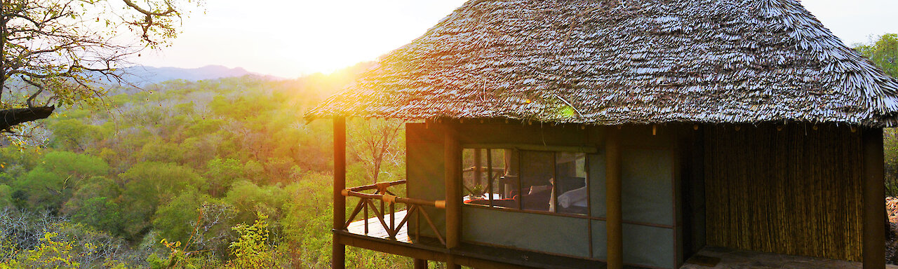 Sonnenuntergang in der Sable Mountain Lodge