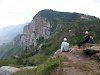Felsiger Aussichtspunkt bei einer Wanderung in Mambo