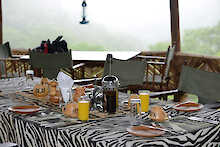 Frühstück in der Sable Mountain Lodge
