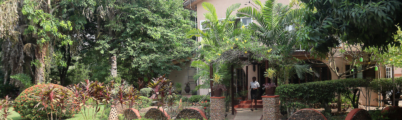 Eingangsbereich des Afrikiko River Front Resorts