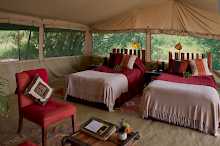 Twin Betten in Zeltsuite des Kicheche Laikipia Camp