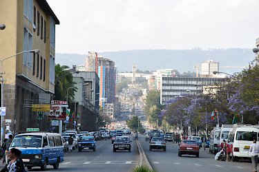 Straße in Addis Abeba