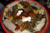 Injera - traditionelles äthiopisches Essen